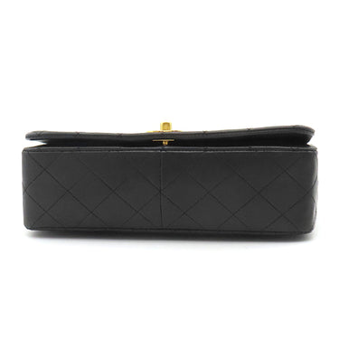 シャネル CHANEL マトラッセ フルフラップ ブラック ラムスキン ショルダーバッグ ゴールド金具 黒 チェーンショルダ― ココマーク