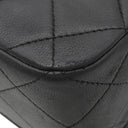 シャネル CHANEL マトラッセ フルフラップ ブラック ラムスキン ショルダーバッグ ゴールド金具 黒 チェーンショルダ― ココマーク