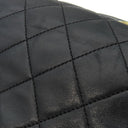 シャネル CHANEL マトラッセ フルフラップ ブラック ラムスキン ショルダーバッグ ゴールド金具 黒 チェーンショルダ― ココマーク