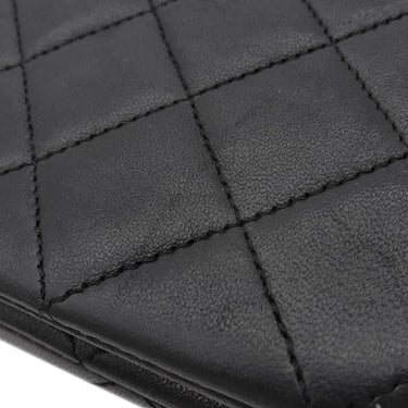 シャネル CHANEL マトラッセ フルフラップ ブラック ラムスキン ショルダーバッグ ゴールド金具 黒 チェーンショルダ― ココマーク