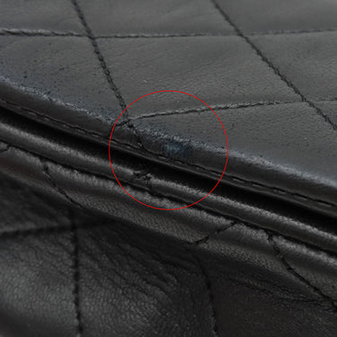 シャネル CHANEL マトラッセ フルフラップ ブラック ラムスキン ショルダーバッグ ゴールド金具 黒 チェーンショルダ― ココマーク