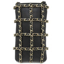 シャネル CHANEL テック ミー アウト AP1161 ブラック ラムスキン ショルダーバッグ シャンパンゴールド金具 黒 チェーンショルダー フォンケース