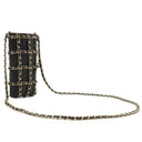 シャネル CHANEL テック ミー アウト AP1161 ブラック ラムスキン ショルダーバッグ シャンパンゴールド金具 黒 チェーンショルダー フォンケース