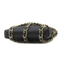 シャネル CHANEL テック ミー アウト AP1161 ブラック ラムスキン ショルダーバッグ シャンパンゴールド金具 黒 チェーンショルダー フォンケース