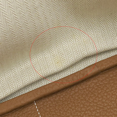 エルメス HERMES ガーデンパーティーPM ゴールド ネゴンダ トートバッグ シルバー金具 茶 ソルド品の刻印あり