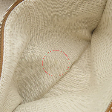 エルメス HERMES ガーデンパーティーPM ゴールド ネゴンダ トートバッグ シルバー金具 茶 ソルド品の刻印あり