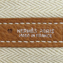 エルメス HERMES ガーデンパーティーPM ゴールド ネゴンダ トートバッグ シルバー金具 茶 ソルド品の刻印あり