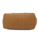 エルメス HERMES ガーデンパーティーPM ゴールド ネゴンダ トートバッグ シルバー金具 茶 ソルド品の刻印あり