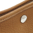 エルメス HERMES ガーデンパーティーPM ゴールド ネゴンダ トートバッグ シルバー金具 茶 ソルド品の刻印あり