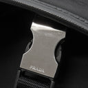 プラダ PRADA ナイロン メッセンジャーバッグ ブラック ナイロン レザー ショルダーバッグ シルバー金具 黒 三角ロゴ