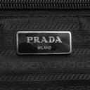 プラダ PRADA ナイロン メッセンジャーバッグ ブラック ナイロン レザー ショルダーバッグ シルバー金具 黒 三角ロゴ
