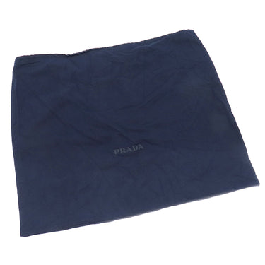 プラダ PRADA ナイロン メッセンジャーバッグ ブラック ナイロン レザー ショルダーバッグ シルバー金具 黒 三角ロゴ