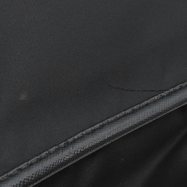 プラダ PRADA ナイロン メッセンジャーバッグ ブラック ナイロン レザー ショルダーバッグ シルバー金具 黒 三角ロゴ