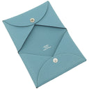 エルメス HERMES カルヴィ ニューブルージーン シェーブル カードケース シルバー金具 新品 未使用 青