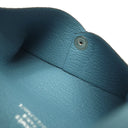 エルメス HERMES カルヴィ ニューブルージーン シェーブル カードケース シルバー金具 新品 未使用 青