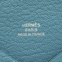 エルメス HERMES カルヴィ ニューブルージーン シェーブル カードケース シルバー金具 新品 未使用 青