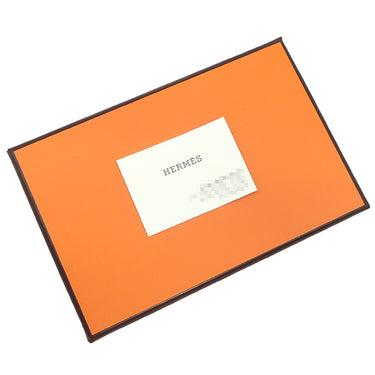 エルメス HERMES カルヴィ ニューブルージーン シェーブル カードケース シルバー金具 新品 未使用 青