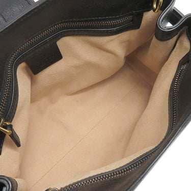 グッチ GUCCI GG マーモント 658450 ブラック レザー 2WAYバッグ ゴールド金具 黒 ハンドバッグ ショルダーバッグ