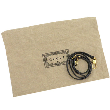 グッチ GUCCI GG マーモント 658450 ブラック レザー 2WAYバッグ ゴールド金具 黒 ハンドバッグ ショルダーバッグ