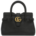 グッチ GUCCI GG マーモント 658450 ブラック レザー 2WAYバッグ ゴールド金具 黒 ハンドバッグ ショルダーバッグ