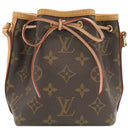 ルイヴィトン LOUIS VUITTON ナノノエ M41346 モノグラム モノグラムキャンバス ショルダーバッグ ゴールド金具 茶 ミニバッグ