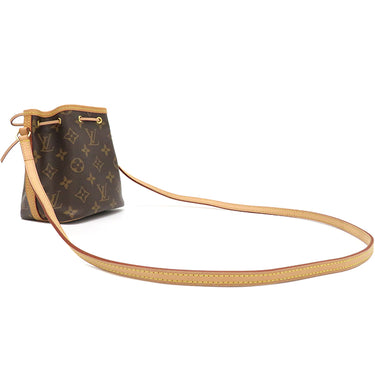 ルイヴィトン LOUIS VUITTON ナノノエ M41346 モノグラム モノグラムキャンバス ショルダーバッグ ゴールド金具 茶 ミニバッグ