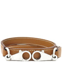 エルメス HERMES ショルダーストラップ ゴールド ヴォーエプソン ショルダーストラップ シルバー金具 茶