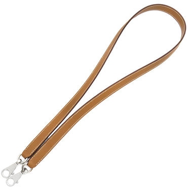 エルメス HERMES ショルダーストラップ ゴールド ヴォーエプソン ショルダーストラップ シルバー金具 茶