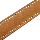 エルメス HERMES ショルダーストラップ ゴールド ヴォーエプソン ショルダーストラップ シルバー金具 茶