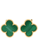 ヴァンクリーフアーペル Van Cleef & Arpels ヴィンテージ アルハンブラ VCARO3QL00 イエローゴールド×グリーン K18YG マラカイト ピアス 18金 18K 750YG