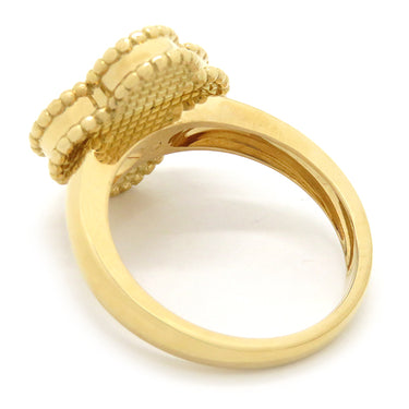 ヴァンクリーフアーペル Van Cleef & Arpels ヴィンテージ アルハンブラ VCARA41100 パールホワイトXイエローゴールド K18YG ダイヤモンド マザーオブパール #53(JP13) リング 指輪 白 シェル 12.5号