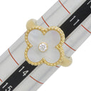 ヴァンクリーフアーペル Van Cleef & Arpels ヴィンテージ アルハンブラ VCARA41100 パールホワイトXイエローゴールド K18YG ダイヤモンド マザーオブパール #53(JP13) リング 指輪 白 シェル 12.5号