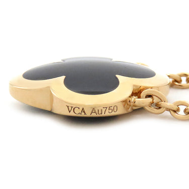 ヴァンクリーフアーペル Van Cleef & Arpels ピュア アルハンブラ VCARB13900 ブラックXイエローゴールド K18YG オニキス ネックレス 750YG 18K 18金