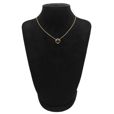 ヴァンクリーフアーペル Van Cleef & Arpels ピュア アルハンブラ VCARB13900 ブラックXイエローゴールド K18YG オニキス ネックレス 750YG 18K 18金