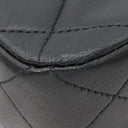 シャネル CHANEL マトラッセ フルフラップ ブラック ラムスキン ショルダーバッグ ゴールド金具 黒 チェーンショルダー ココマーク