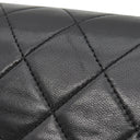 シャネル CHANEL マトラッセ フルフラップ ブラック ラムスキン ショルダーバッグ ゴールド金具 黒 チェーンショルダー ココマーク