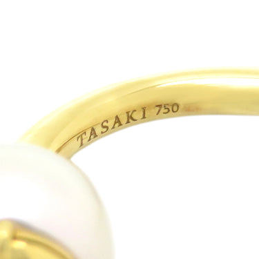 TASAKI TASAKI リファインド リベリオン シグネチャー E-4152 パールホワイトXイエローゴールド K18YG パール ピアス あこや真珠 750YG