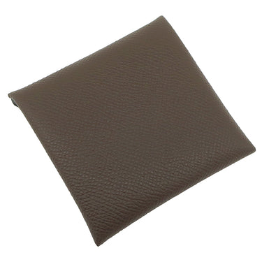 エルメス HERMES バスティア エコルセ ヴォーエプソン コインケース シルバー金具 新品 未使用 こげ茶