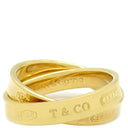 ティファニー Tiffany & Co インターロッキングサークル イエローゴールド K18YG リング 指輪 T＆Co. 750 750YG 8号