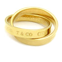 ティファニー Tiffany & Co インターロッキングサークル イエローゴールド K18YG リング 指輪 T＆Co. 750 750YG 8号