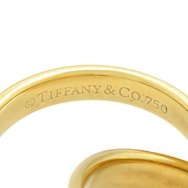 ティファニー Tiffany & Co インターロッキングサークル イエローゴールド K18YG リング 指輪 T＆Co. 750 750YG 8号