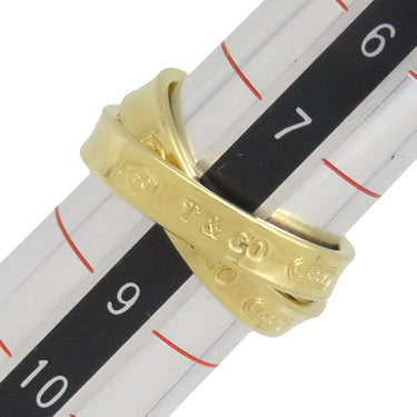 ティファニー Tiffany & Co インターロッキングサークル イエローゴールド K18YG リング 指輪 T＆Co. 750 750YG 8号