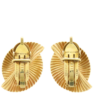 ティファニー Tiffany & Co ヴィンテージ イエローゴールド K14YG イヤリング