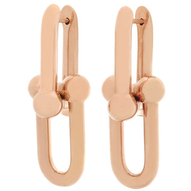ティファニー Tiffany & Co ハードウェア ラージリンク 68533678 ピンクゴールド K18PG ピアス 750 PG RG