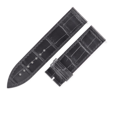 フランクミュラー FRANCK MULLER ロングアイランド 1000用 クロコバンド ブラック クロコダイル 腕時計パーツ 新品未使用 純正 替え ベルト マット 22mm ブラック 黒