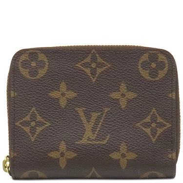 ルイヴィトン LOUIS VUITTON ジッピー コイン パース M60067 モノグラム モノグラムキャンバス コインケース ゴールド金具 茶 小銭入れ コンパクト財布