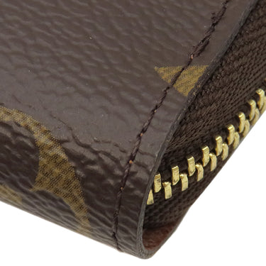 ルイヴィトン LOUIS VUITTON ジッピー コイン パース M60067 モノグラム モノグラムキャンバス コインケース ゴールド金具 茶 小銭入れ コンパクト財布