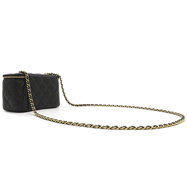 シャネル CHANEL マトラッセ ココマーク バニティバッグ AP1341 ブラック キャビアスキン ショルダーバッグ ゴールド金具 ヴァニティ チェーンショルダー