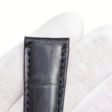 ブレゲ BREGUET ブラック クロコダイル 腕時計パーツ 未使用 純正 クロコ レザー 本革 ベルト バンド 替え 予備 スペア ストラップ 18mm ブラック 黒