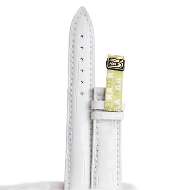 フランクミュラー FRANCK MULLER トノウカーベックス 7500用 クロコバンド ホワイト クロコダイル 腕時計パーツ 未使用 純正 ベルト ショート 艶 替え 16mm ホワイト 白
